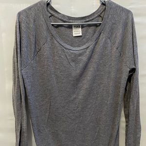 Small gray long sleeve PINK top.